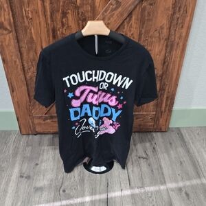Gildan Black Short Sleeve Tee with Daddy GENDER REVEAL Touchdown or Tutus